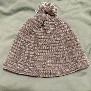 Charter Club Cozy Gray Knit Beanie with Pom Pom